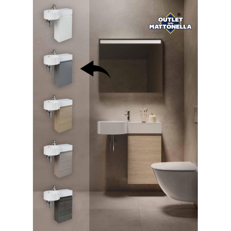 Rak Petit mobile sospeso con lavabo design |Outlet della Mattonella