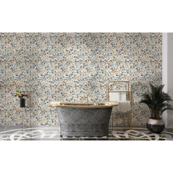 Campo fiorito gres decorato effetto carta da parati 60x120