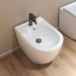 Set Sanitari Filo Muro People in Ceramica Bianco Lucido
