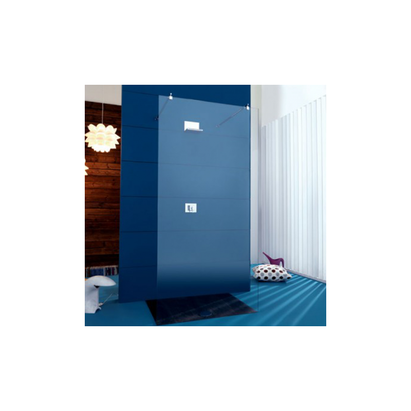 Parete doccia Walk In cm 120 cristallo vista dall'alto