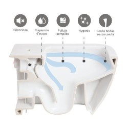 Vaso + bidet  Filo Muro Resort di RAK Ceramics