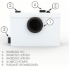 Trituratore da incasso per wc+cucina SANIPLAST|Outlet della Mattonella